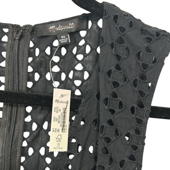 Madewell Eyelet V-Neck Maxi Dress Black Women’s Sizes 6 - Picture 4 of 15